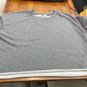 Crop lightweight sweatshirt grey